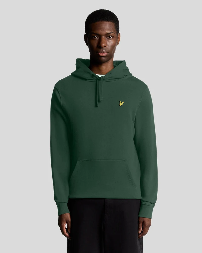Lyle & Scott Herr Loopback Bomullströja | Mörkgrön