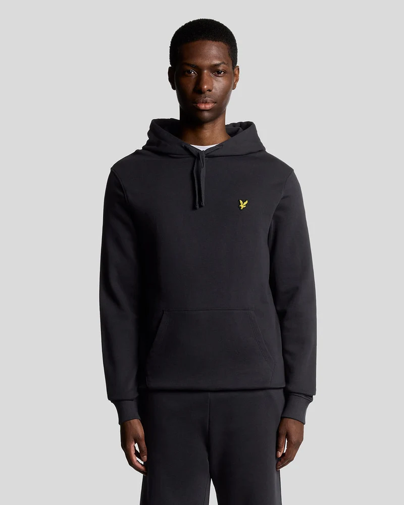 Lyle & Scott Herr Loopback Bomullshuvtröja | Mörk Marinblå