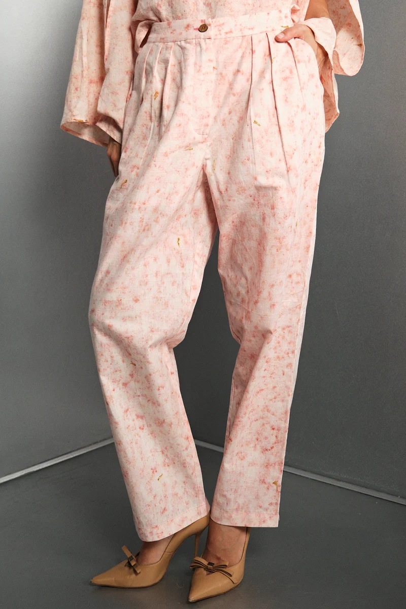 Kamal|Linen Pleated Straight Pants
