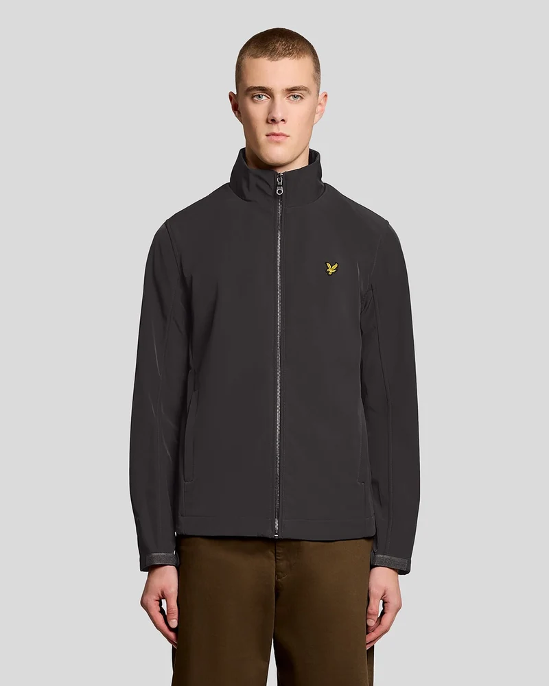 Lyle & Scott Softshelljacka med nätrygg för män | Gunmetal