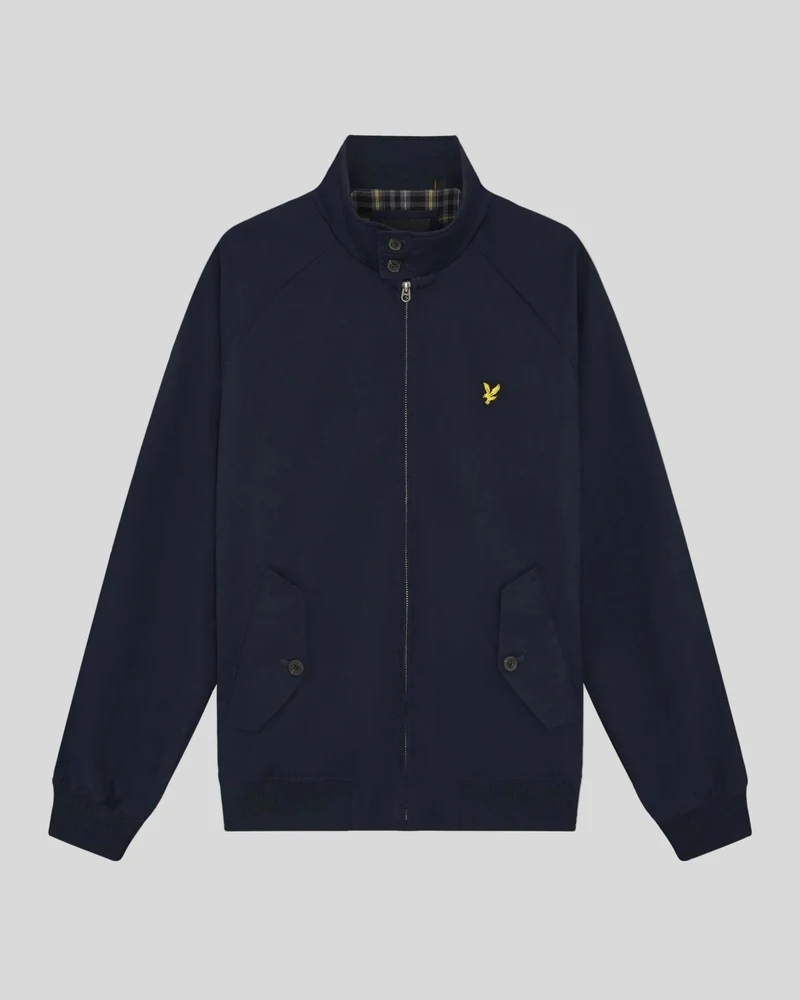 Lyle & Scott Herr Harringtonjacka i bomull | Mörkblå