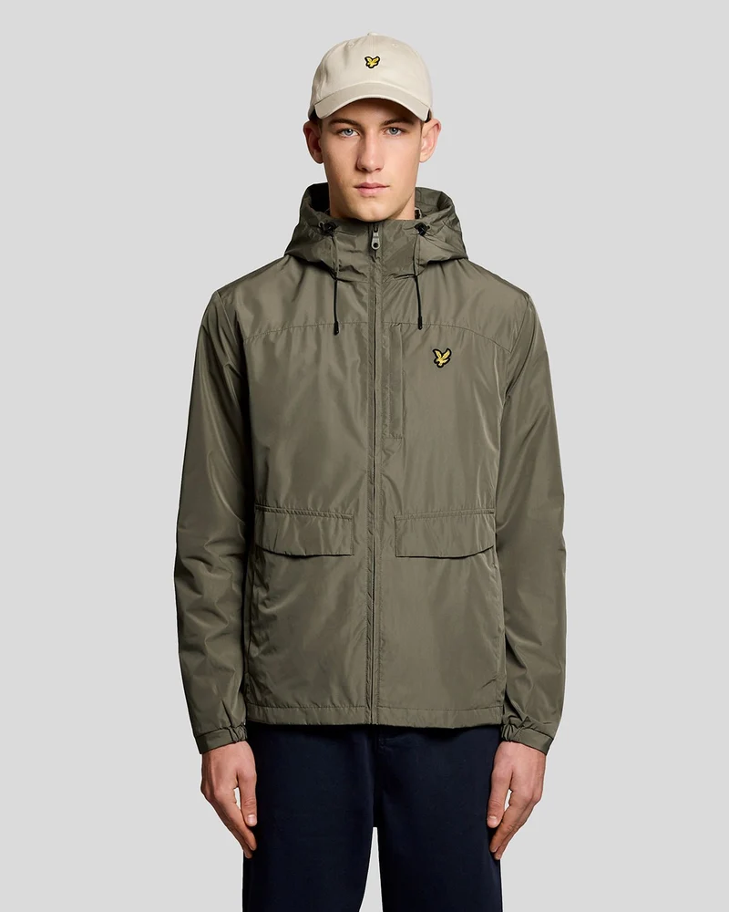 Lyle & Scott Lätt huvjacka för män | Khaki Ask