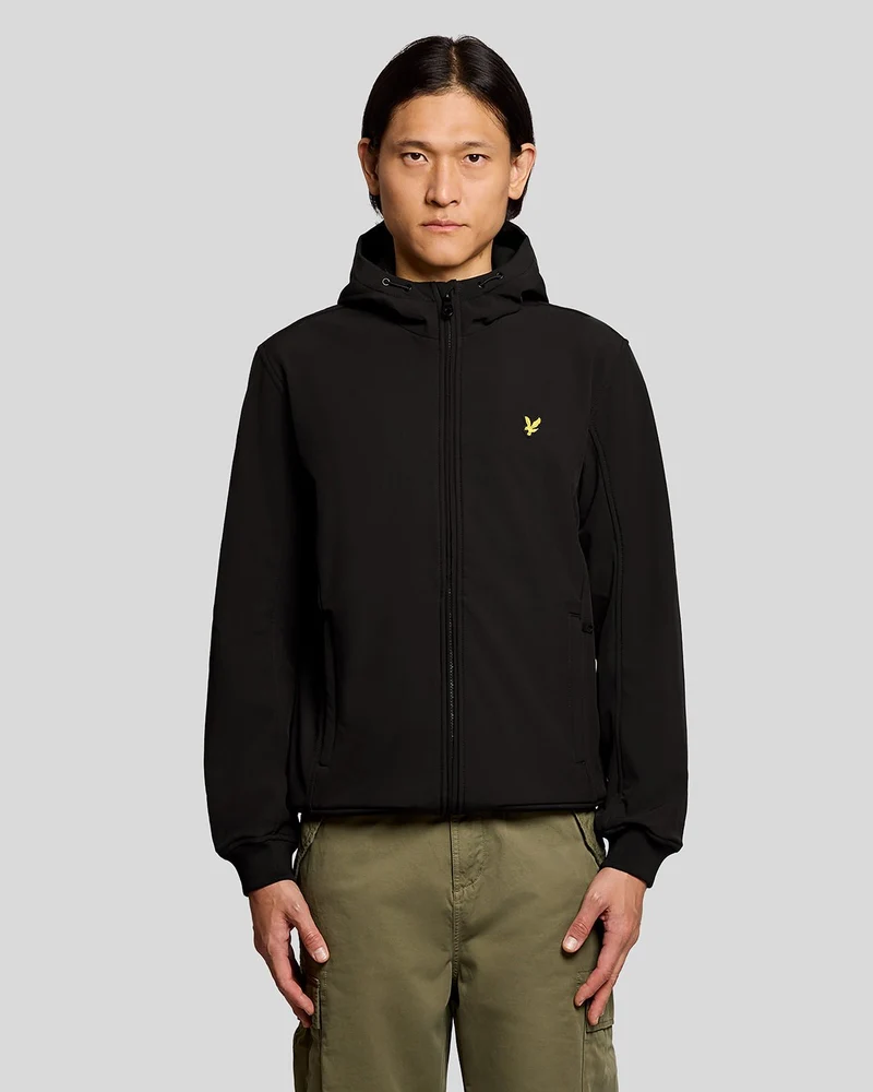 Lyle & Scott Herr Fleecefodrad Softshelljacka | Jet Black