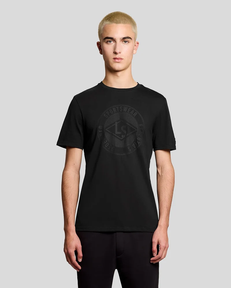 Lyle & Scott Herr Sports Redefined Graphic Logo T-shirt | Jet Black