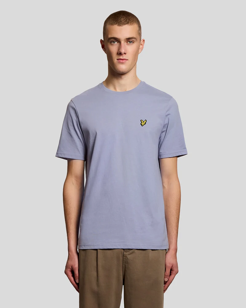 Lyle & Scott Herr T-shirt med rund hals i bomull | Bubble Blue