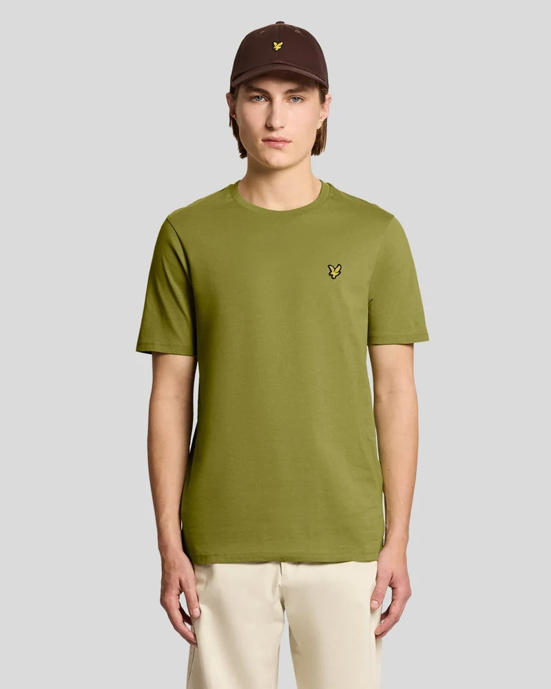 Lyle & Scott Herr T-shirt med rund hals i bomull | Shrub Green