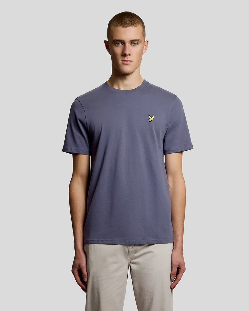 Lyle & Scott Herr T-shirt med rund hals i bomull | Greystone