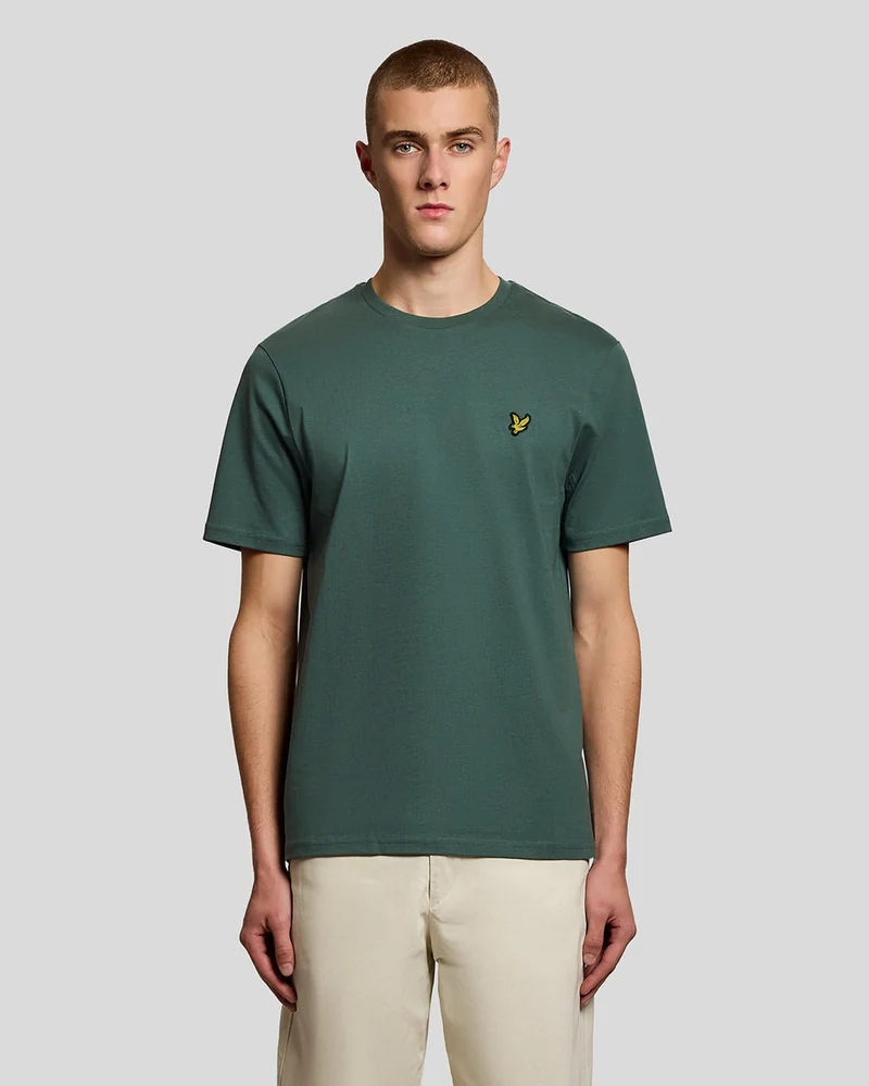 Lyle & Scott Herr T-shirt med rund hals i bomull | Everglade