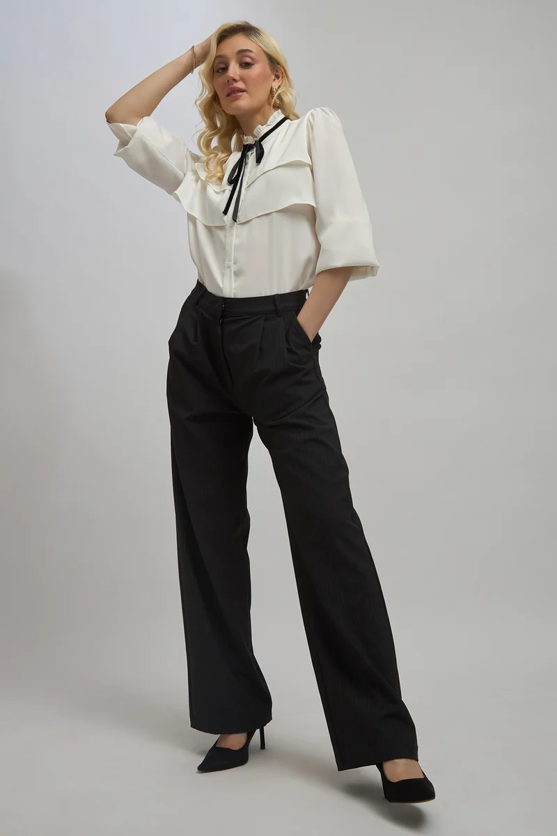 Taliyah|Viscose Striped Tailored Pant