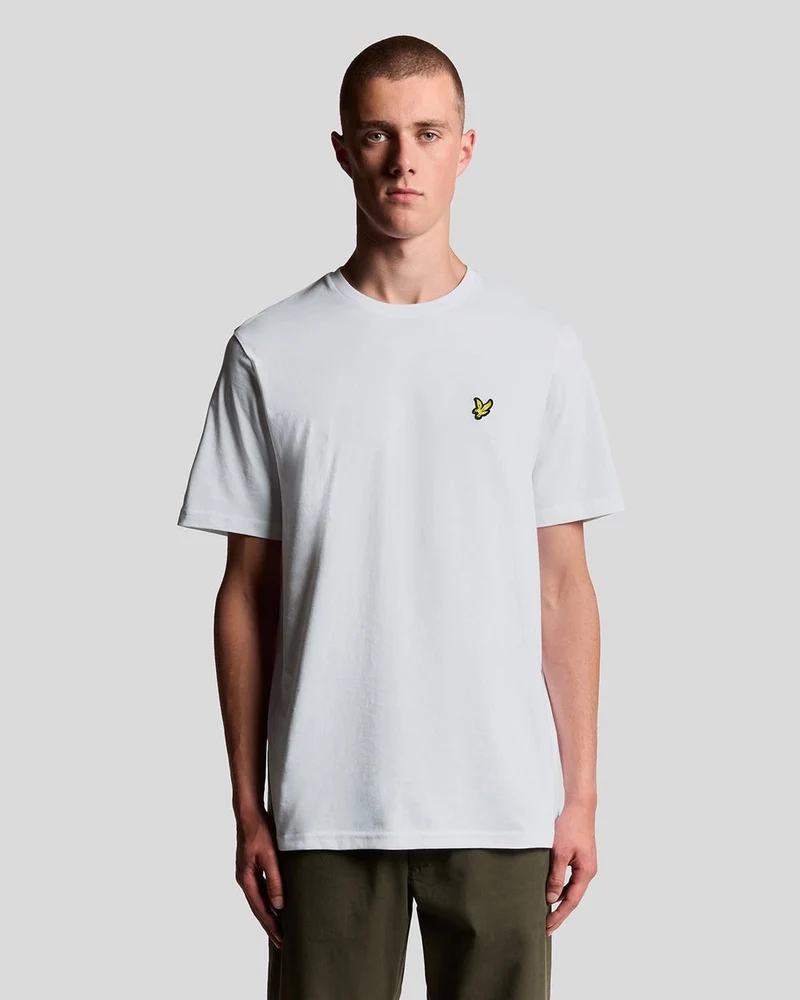 Lyle & Scott Herr T-shirt med rund hals i bomull | Vit