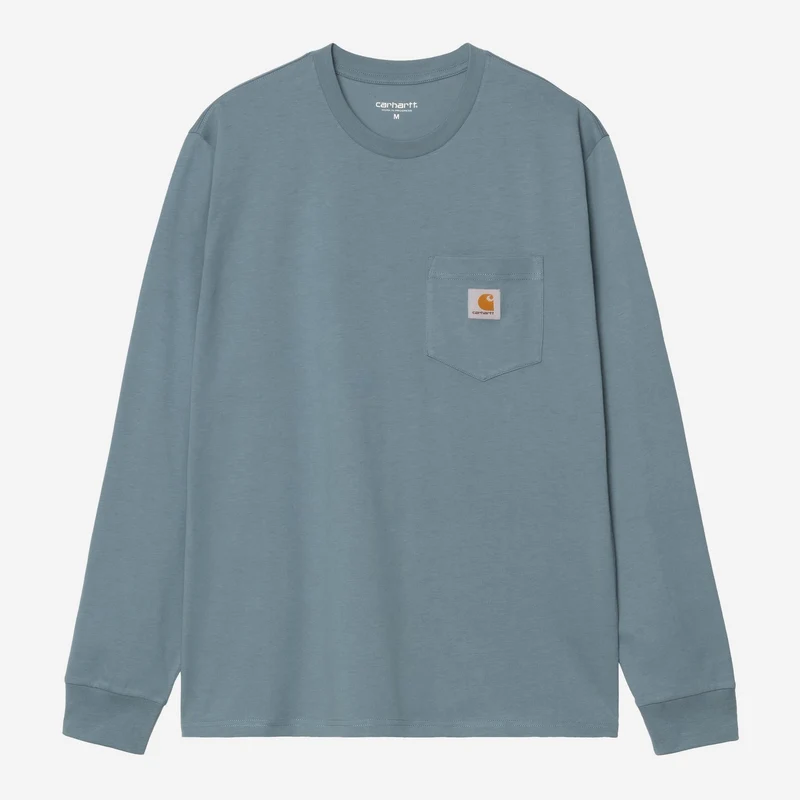 Carhartt WIP Herr T-shirt med långärmad ficka | Sammetsblå