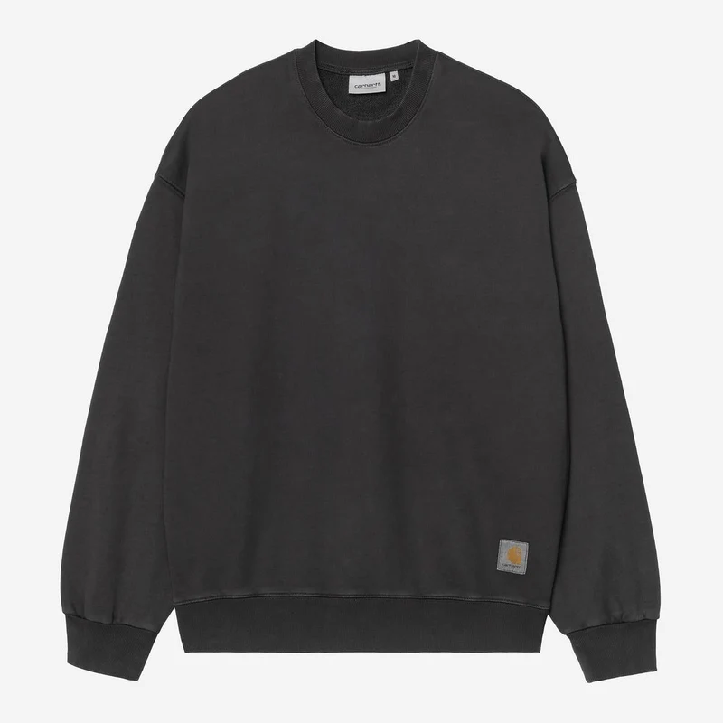 Carhartt WIP Hudson Chalk Wash Sweatshirt Herr Svart