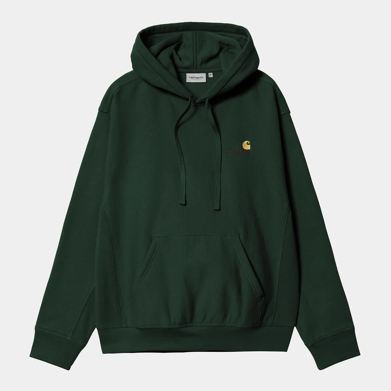 Carhartt WIP Herr American Script Hoodie - Barrträd