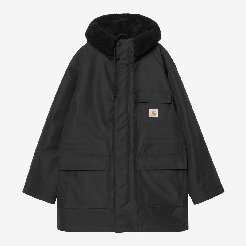 Carhartt WIP Herr Sibirisk Parkajacka | Svart