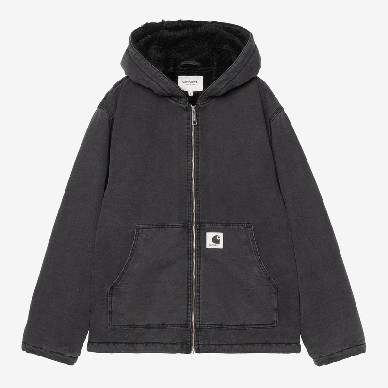 Carhartt WIP Damjacka med huva från Mitch | Svart, mörk kanvas