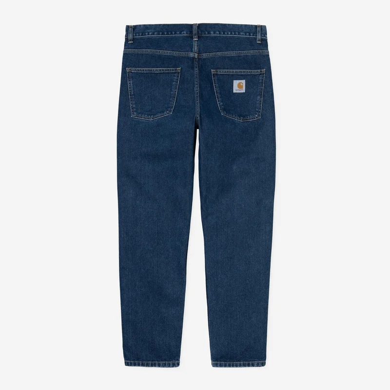 Carhartt WIP Herr Newel Byxor | Blå stentvättade