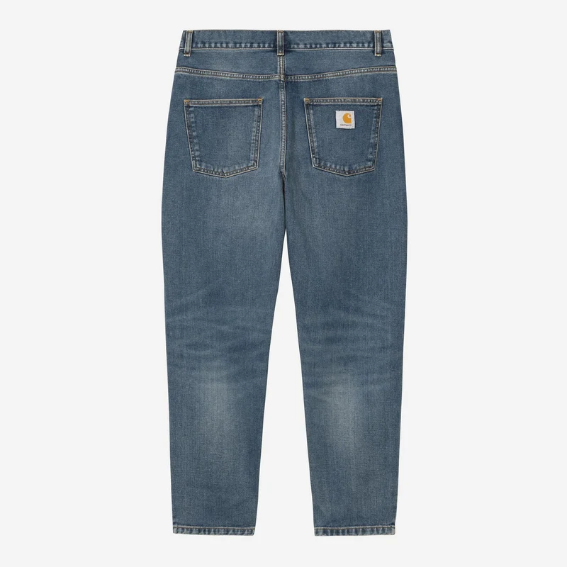 Carhartt WIP Herr Newel Byxor | Blå Mörk Begagnad Tvättning