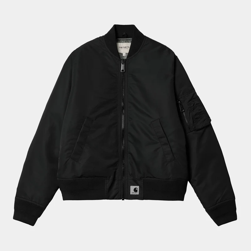 Carhartt WIP Dam Olten Bomberjacka - Svart / Rökgrön