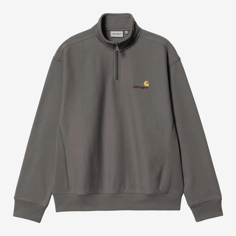 Carhartt WIP Herr Halv dragkedja American Script Träningstopp | Porphyry