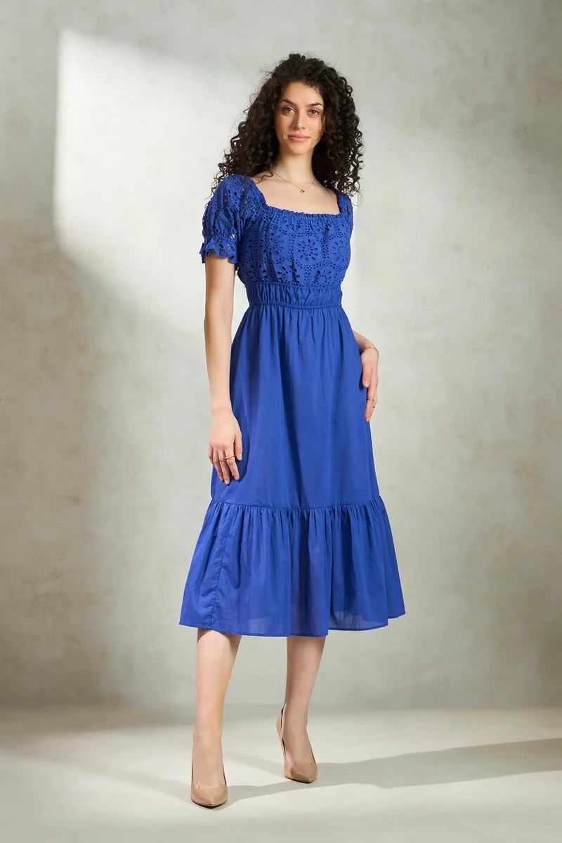 Gracie|100% Cotton Schiffli Dress