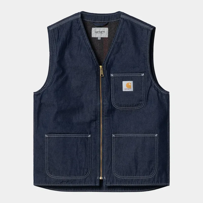 Carhartt WIP Herr Chore One Wash Väst - Blå