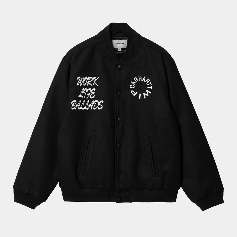 Carhartt WIP Herr Arbetsbomberjacka Varsity - Svart