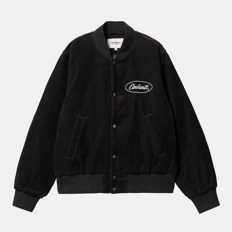 Carhartt WIP Dam Rugged Letterman Jacka - Svart / Vaxad