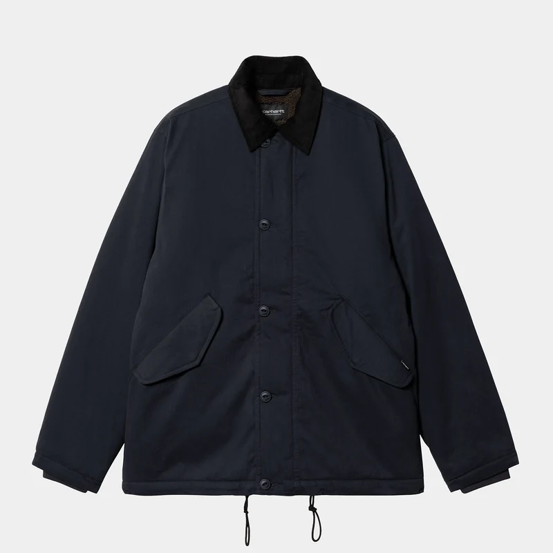 Carhartt WIP Herr Declan Jacka - Mörk Marinblå / Svart