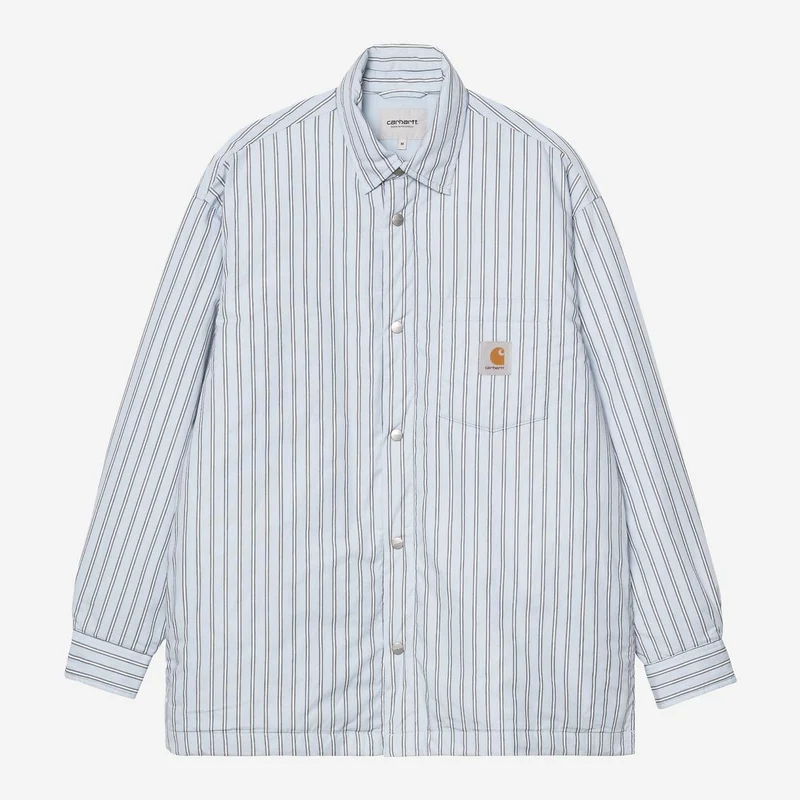 Carhartt WIP Herr Grimsby Skjortajacka | Blå Dimma