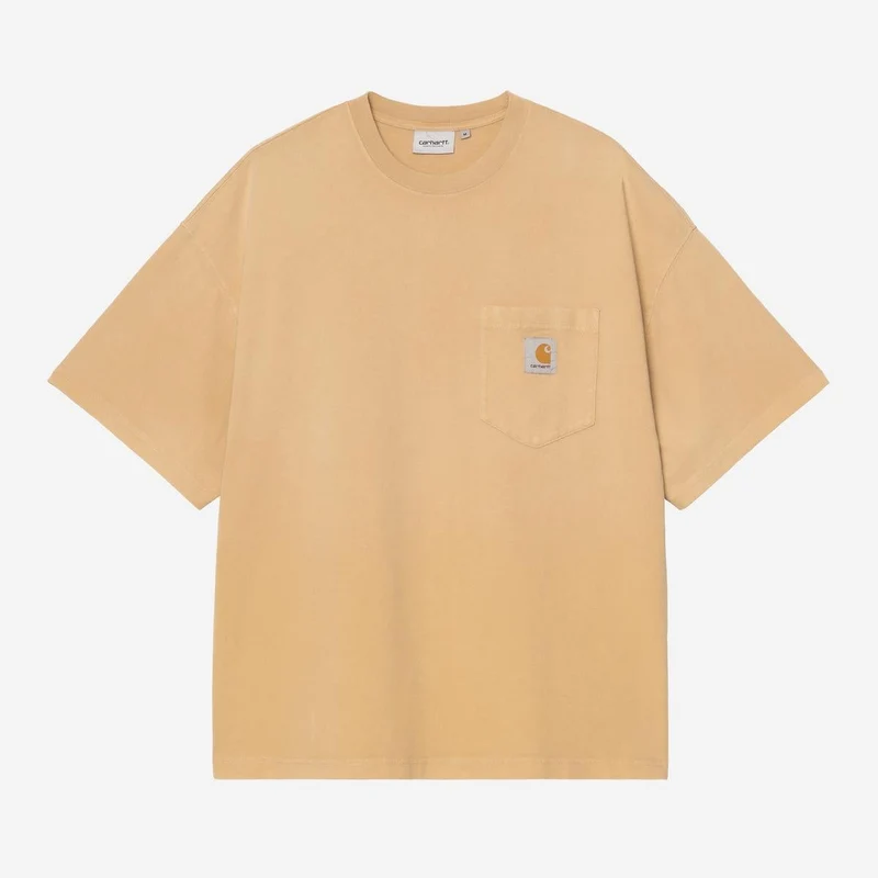 Carhartt WIP Herr Hudson Chalk Wash Pocket T-shirt | Dusty Hamilton Brown