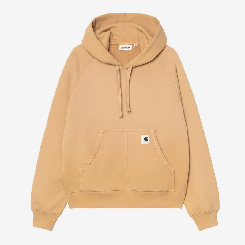 Carhartt WIP Hudson Chalk Wash Hoodie för kvinnor | Dusty Hamilton Brown