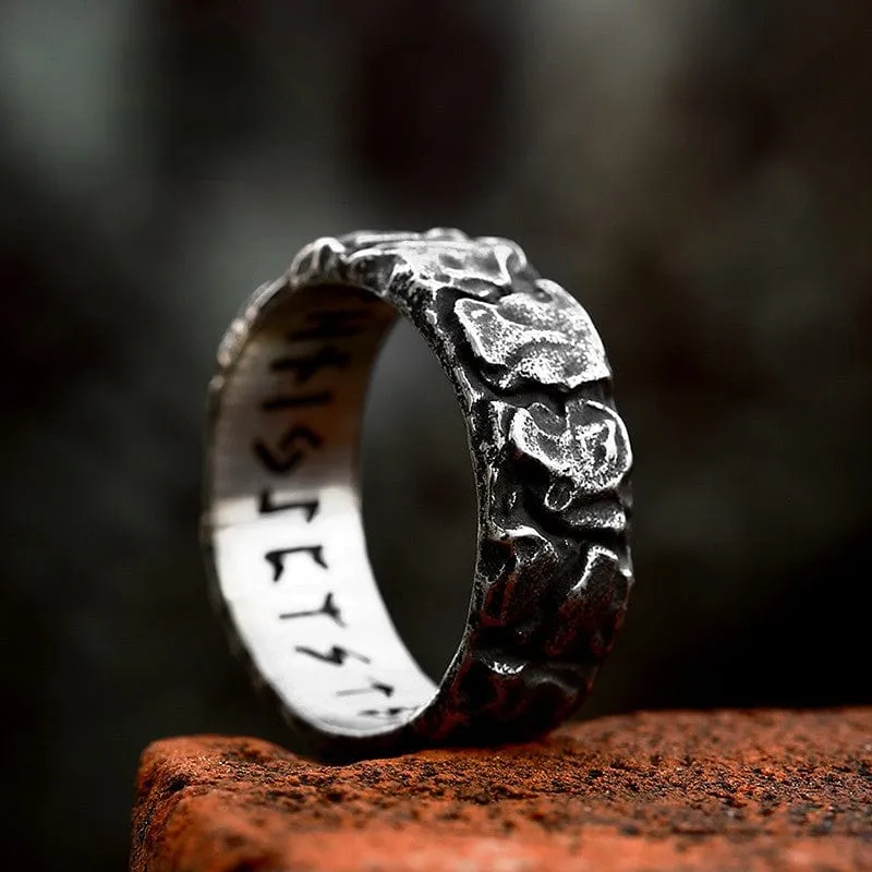 Punk Viking Letter Ring för män