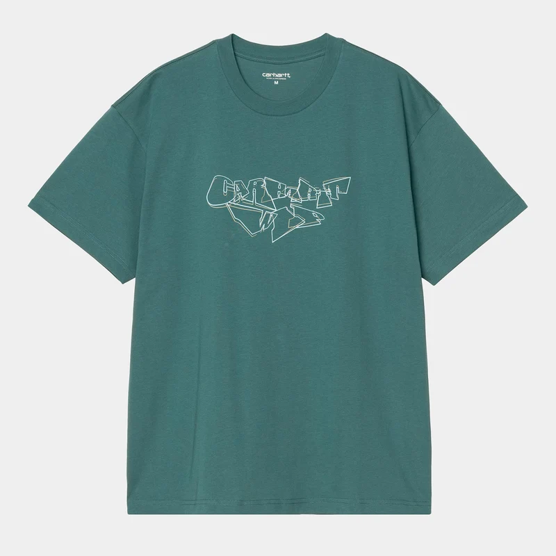 Carhartt WIP Herr T-shirt med skruvad manus | Regnskog