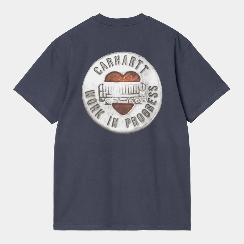 Carhartt WIP Herr T-shirt med knappar | Blå