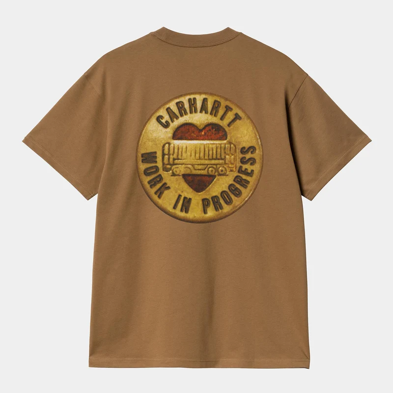 Carhartt WIP Herr T-shirt med knappar | Hamilton Brun