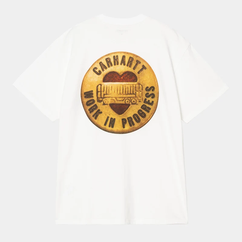 Carhartt WIP Herr T-shirt med knappar | Vit