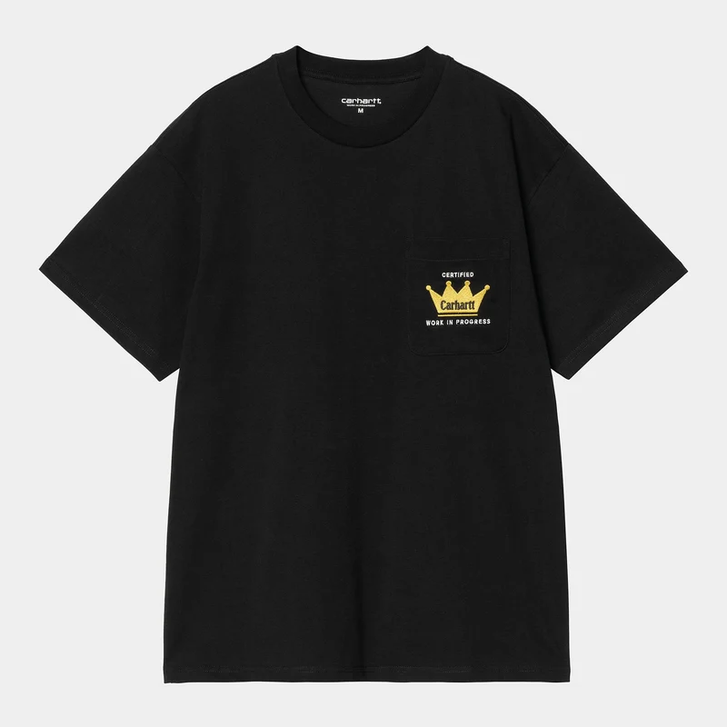 Carhartt WIP Herr T-shirt med kronficka | Svart