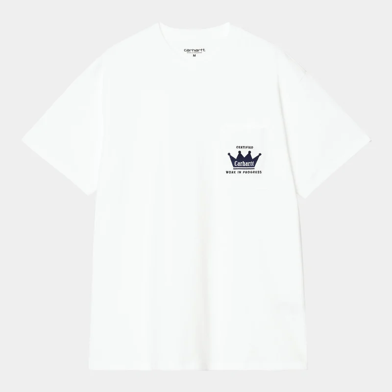 Carhartt WIP Herr T-shirt med kronficka | Vit
