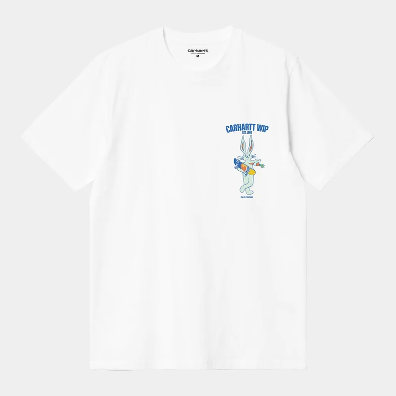 Carhartt WIP Herr T-shirt med "Gammal vän"-motiv | Vit