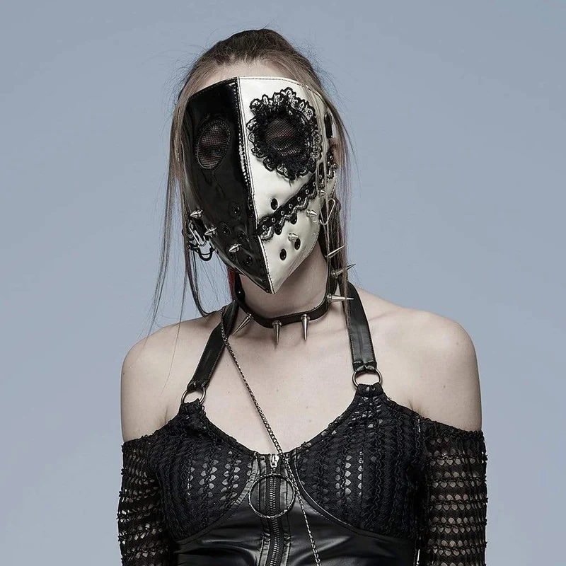 Punk Spets Splice Nitar Mask för kvinnor