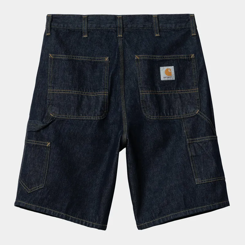 Carhartt WIP Herr Single Knee Smith Jeansshorts | Blå Sköljda