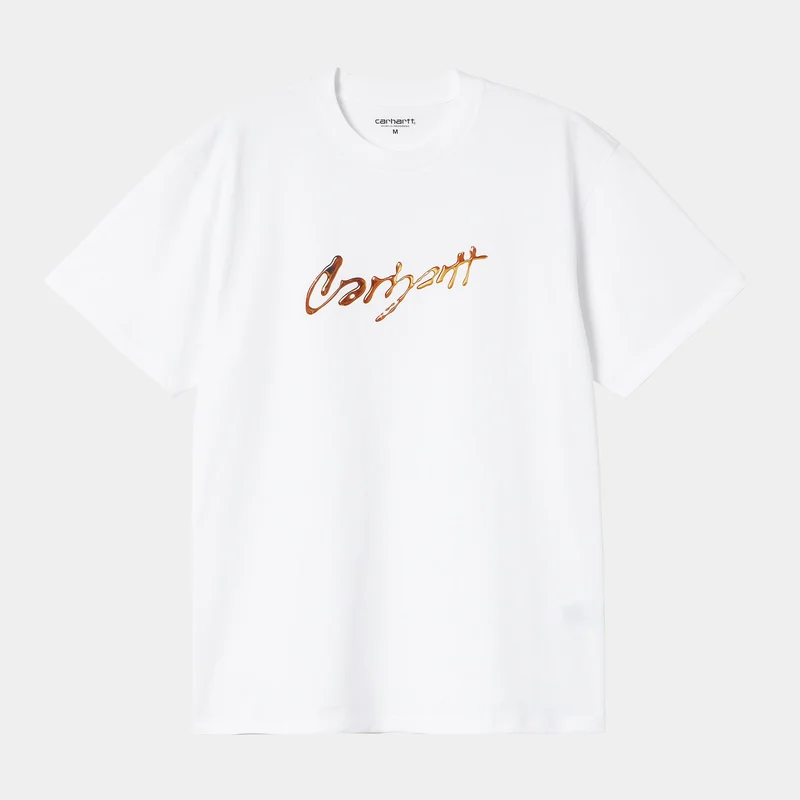Carhartt WIP Herr T-shirt med droppmönster | Vit