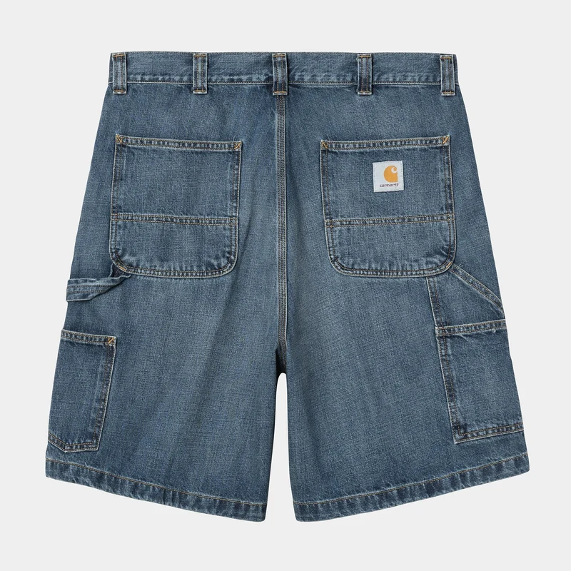 Carhartt WIP Herr OG Single Knee Camano Denimshorts | Blå Mörk Begagnad Tvättning