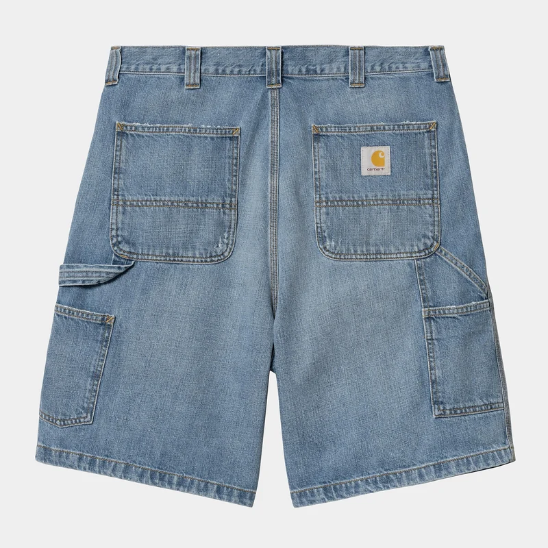 Carhartt WIP Herr OG Single Knee Camano Jeansshorts | Blå Burst Washed