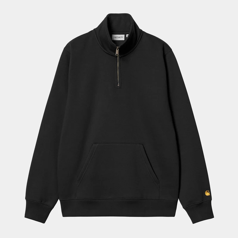 Carhartt WIP Herr Chase Neck Zip Sweat Top - Svart