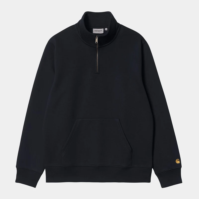Carhartt WIP Herr Chase Neck Sweat Top - Mörk Marinblå
