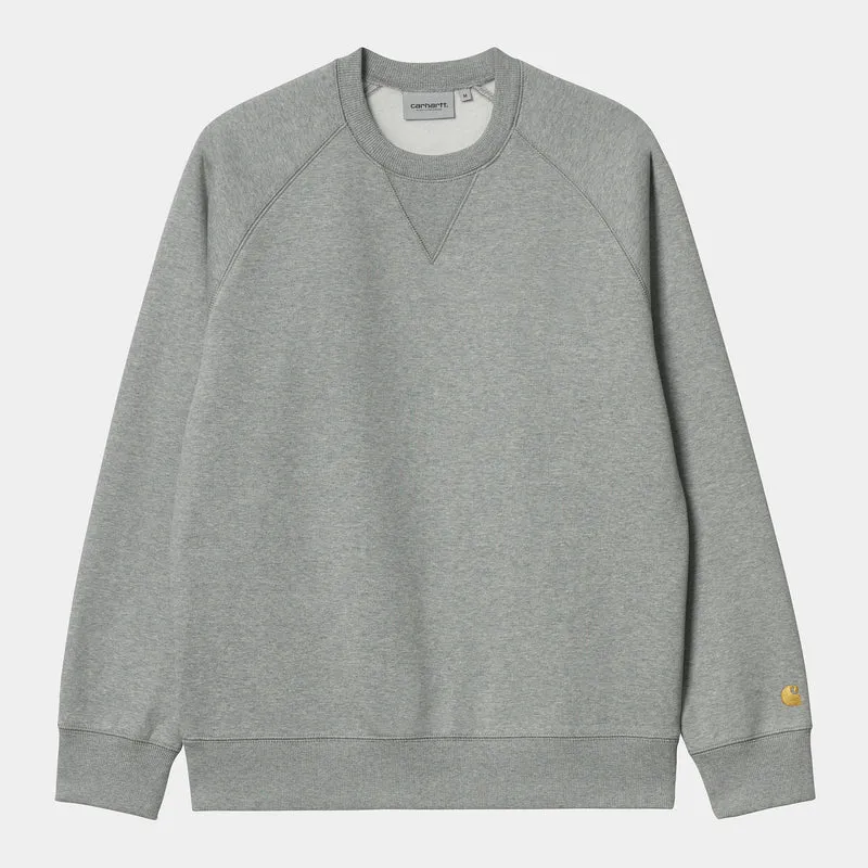 Carhartt WIP Chase Sweat Top för män - Grå Heather