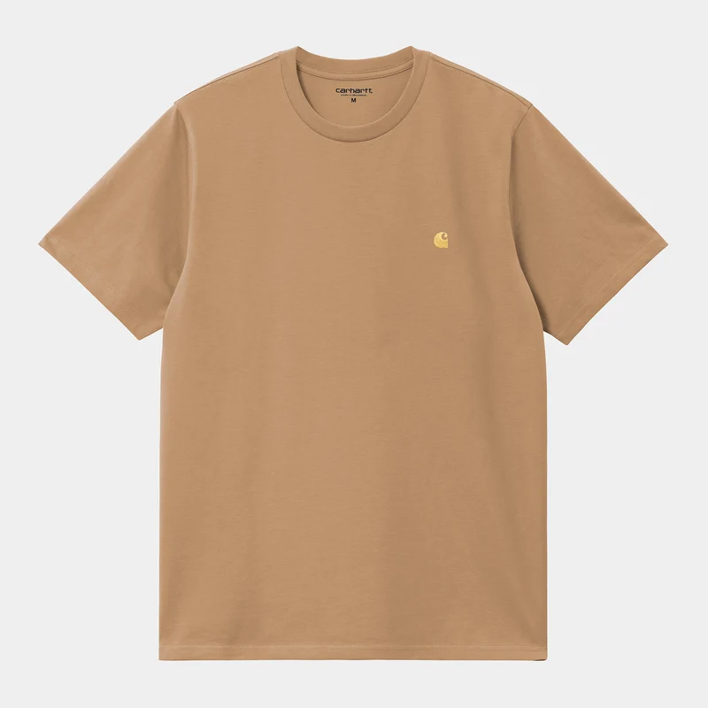 Carhartt WIP Chase kortärmad t-shirt för män - Dusty Hamilton Brown