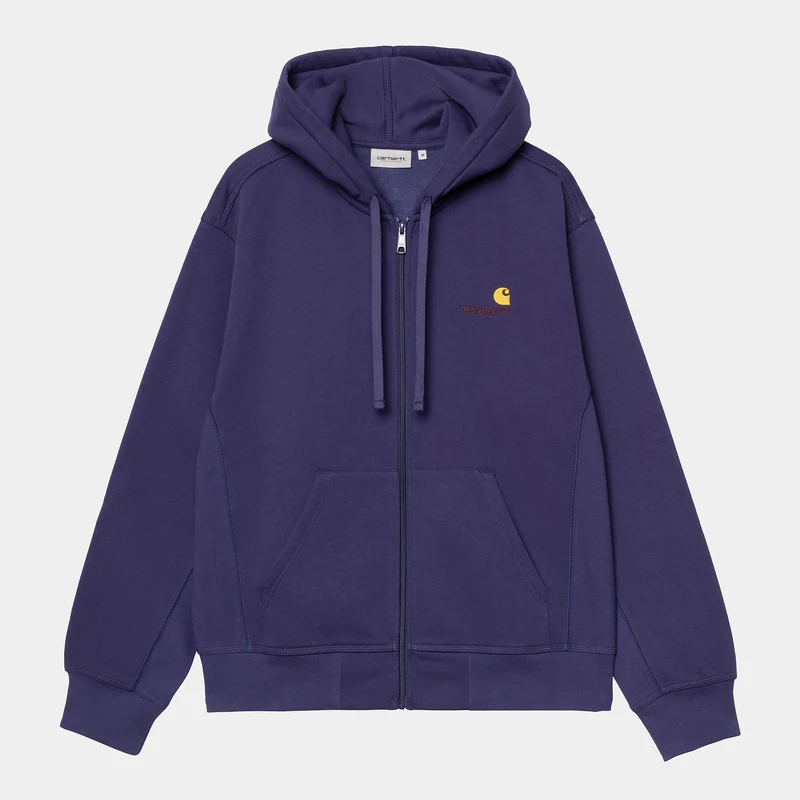 Carhartt WIP Herr American Script Jacka med huvtröja och dragkedja framtill - Aura