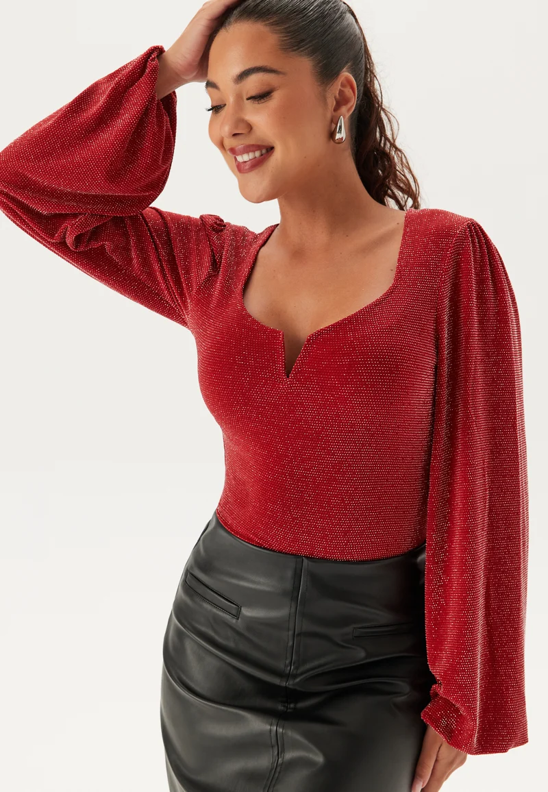 Sparkling Puff Sleeve Top